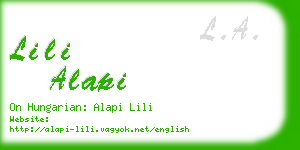 lili alapi business card